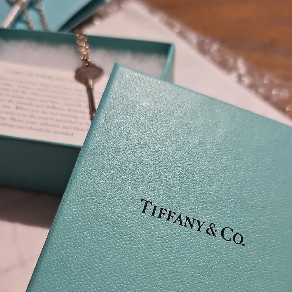 Tiffany & Co. Silver Heart Key Pendant Necklace - Picture 3 of 9